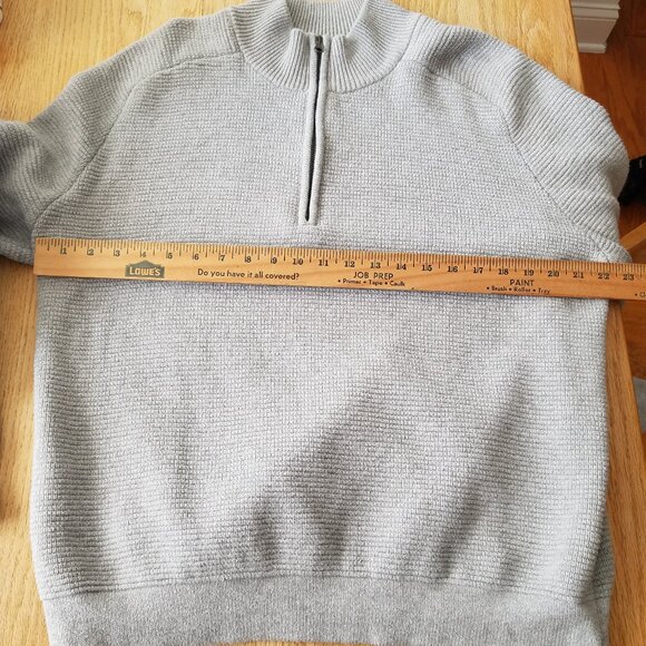 Goodfellow & Co Gray Crew Neck 1/4 Zip Sweater - Size XL - Picture 3 of 6